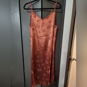 NWT See You Monday Elegant Floral Satin Slip Dress